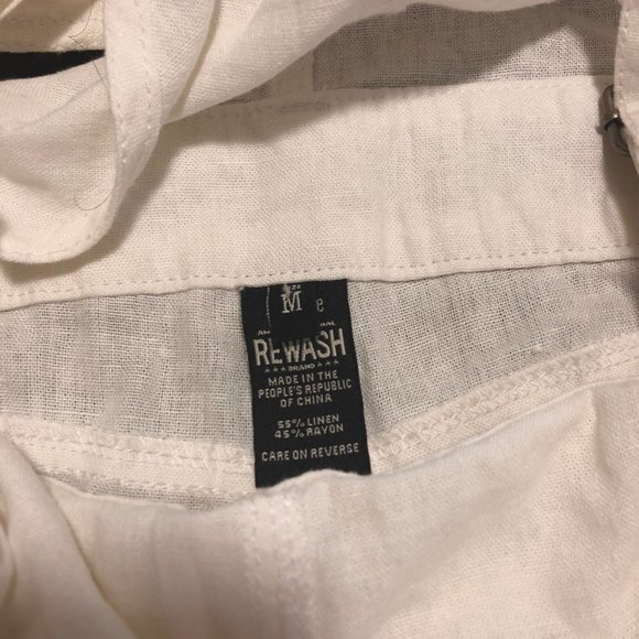 Rewash White Overall Shorts - Picture 3 of 4